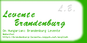 levente brandenburg business card